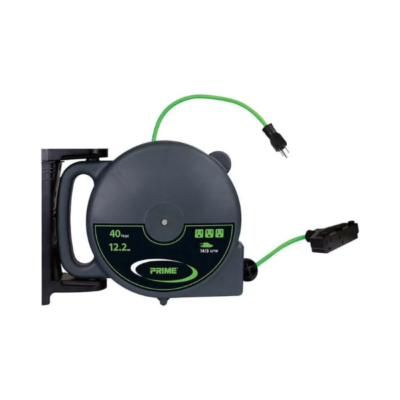 Prime Wire & Cable 40FT 12m Retractable Extension Cord Reel