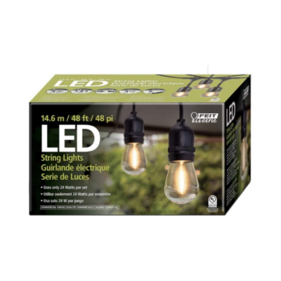 Feit indoor outdoor string lights 48 ft LED patio lights Canada