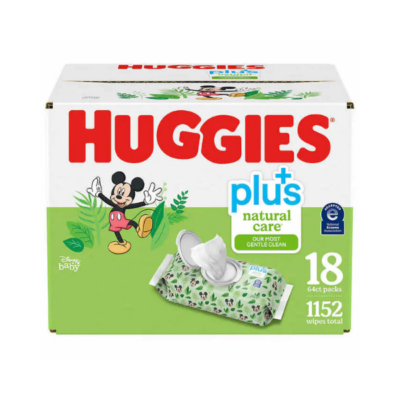 Huggies Natural Care Plus Wipes, 18-pack of 64