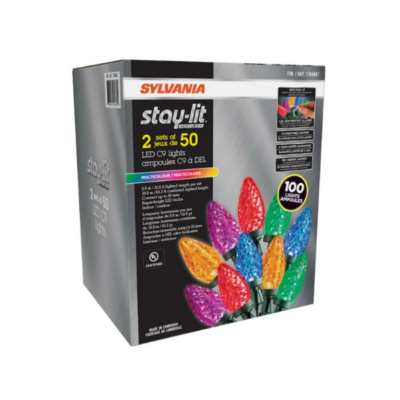 Sylvania 2 x 50 C9 Multi LED Christmas Lights