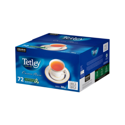 Tetley Orange Pekoe Tea K-Cup Pods, 144-count Pack of 2
