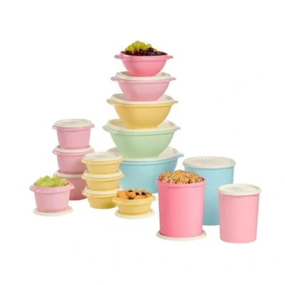 Tupperware Heritage Container Set 32-piece with airtight lids and stackable design