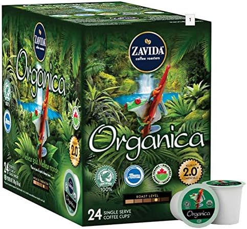 Zavida Organic Coffee Pods 96-Count K-Cup Compatible