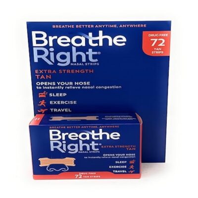 Breathe Right Extra Strength Tan, 72 strips