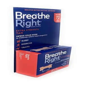 Breathe Right Extra Strength Tan, 72 strips