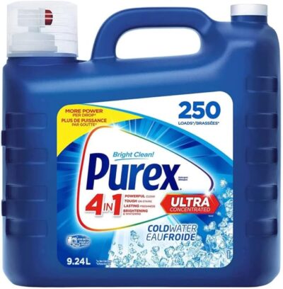 Purex Ultra Concentrated Detergent bottle with cold water formula for 250 loads