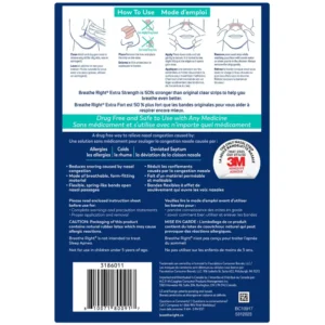 Breathe Right BR Clear Nasal Strips 72 Ct