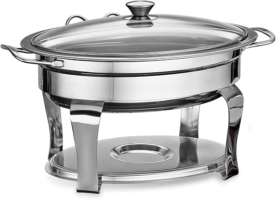 Tramontina 4.2 Qt Oval Stainless Steel Chafing Dish