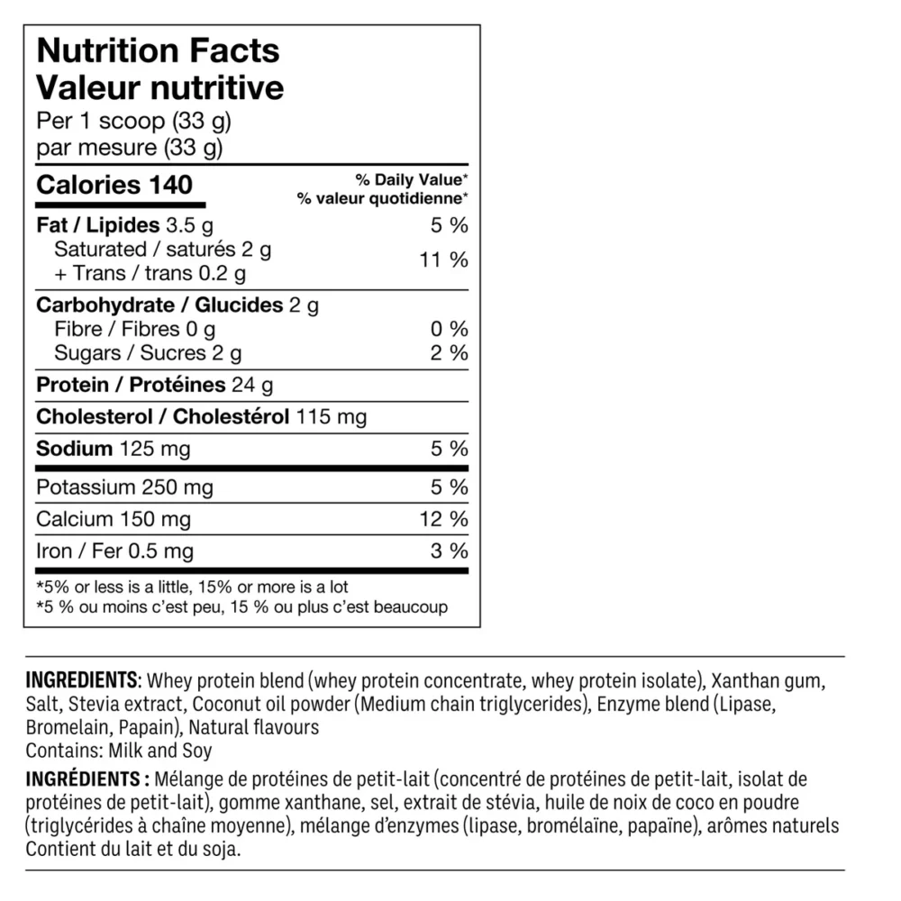 LEANFIT Whey Protein – Vanilla Flavour 2kg Bag