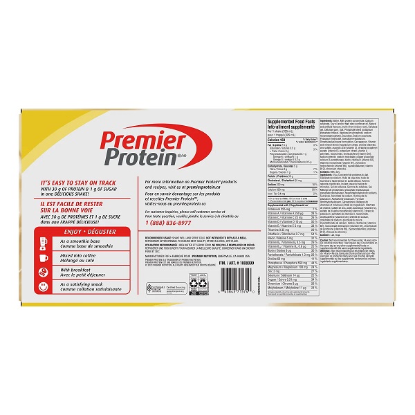 Premier Protein High-protein Banana Shake, 18 x 325 mL