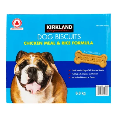 Kirkland Signature Chicken Meal & Rice Dog Biscuits crunchy treats Canada