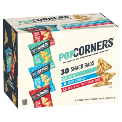 PopCorners flavoured popped-corn chips variety pack 30 × 28 g Canada