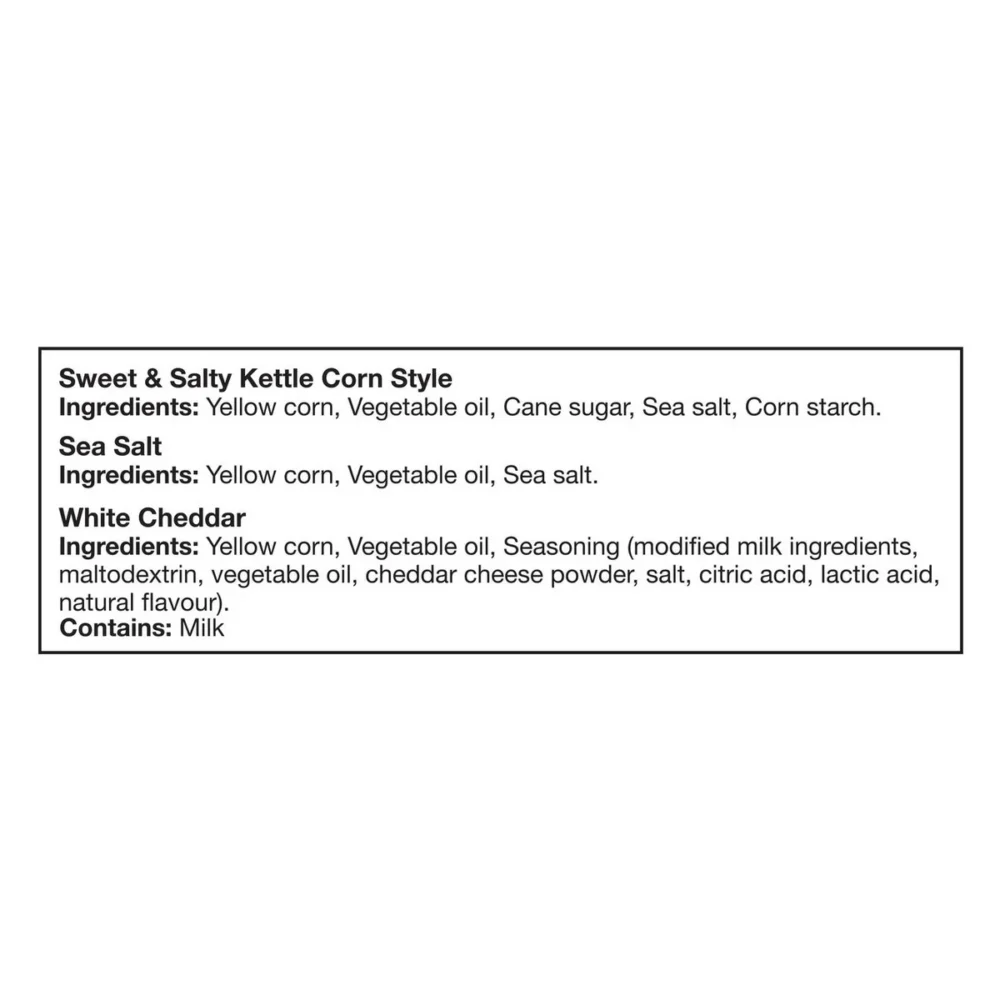 PopCorners Flavoured Popped-Corn Chips Variety Pack, 30 × 28 g