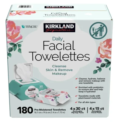 Kirkland Signature Daily Facial Towelettes hydrating makeup remover Canada