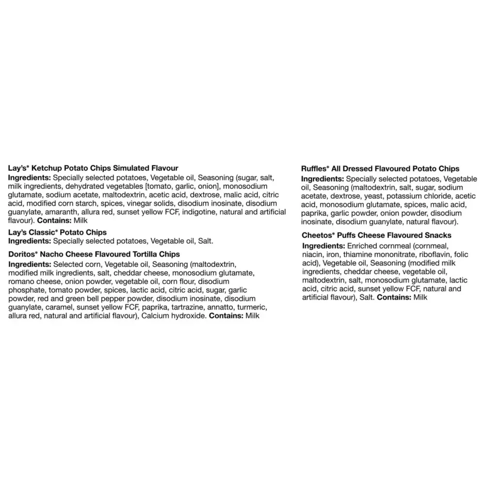 Frito-Lay Flavoured Snacks, Variety Pack, 54 × 28 g