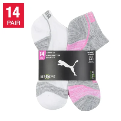 Puma Women’s Repreve athletic socks 14-pair with breathable mesh and arch support