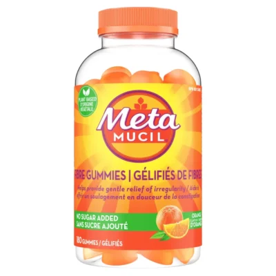 Metamucil Fiber Gummies 180-pack orange flavor prebiotic digestive support