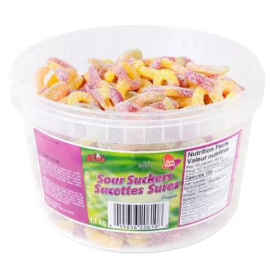 Red Band Sour Suckers tub 300 suckers European sour candy Canada