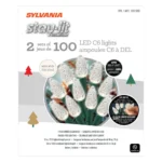 Sylvania C6 Warm White LED Christmas Lights – 2 × 100 Count - Image 2