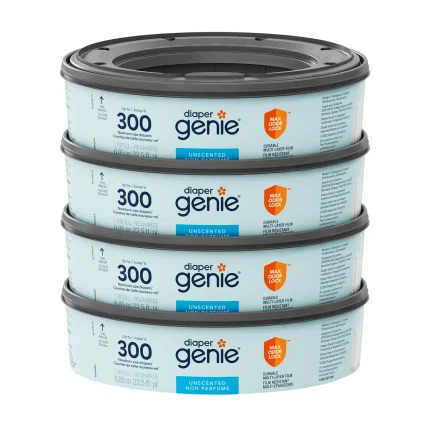 Diaper Genie Unscented Round Refill, Cassette