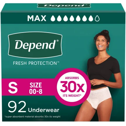 Depend Women's Maximum Absorbency Underwear Small