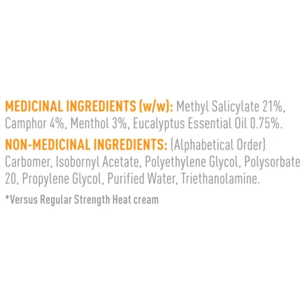 Rub Muscle & Joint Extra Strength Heating Cream ingredients