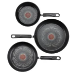 T-fal skillet set with riveted handles and oven-safe design