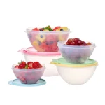 Tupperware Wonderlier Food Storage Containers with food in it