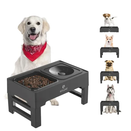 ELS Pet Raised Dog Bowls adjustable height