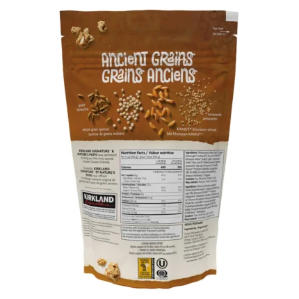 Kirkland Signature Organic Ancient Grains with Probiotic Granola back