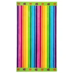 Medallions & Wavy Mulit-Colour Stripes Jacquard Beach